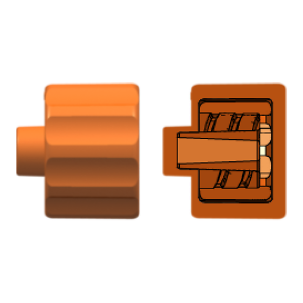 Male Luer Integral Lock Ring Plug, Closed at Grip