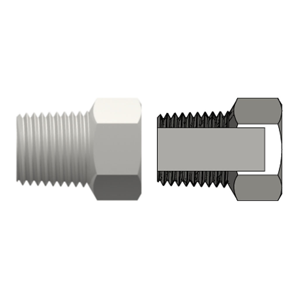 1/8-27 NPT Thread Plug with 7/16` Hex
