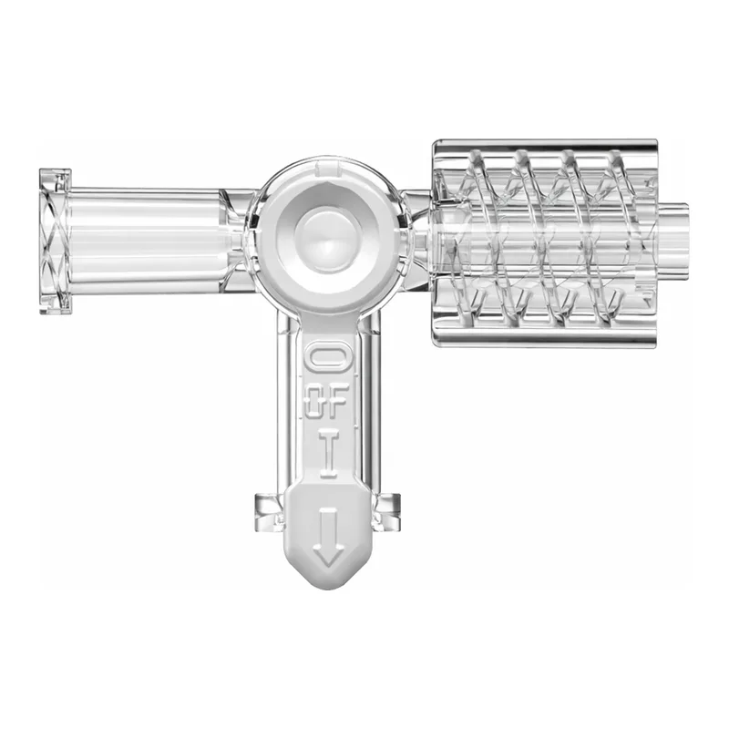 High Flow Stopcock, 3-way, Female Luer to Female Luer to Male Luer w/ Luer Lock Ring, Large Bore
