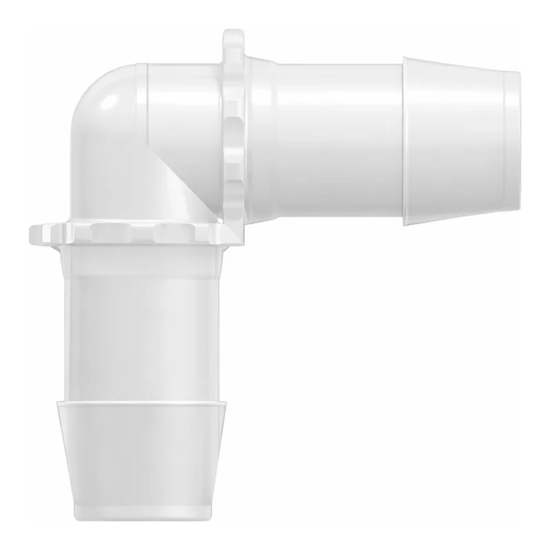 Elbow Tube Fitting with 600 Series Barbs, 1.0` (25.5 mm) ID Tubing