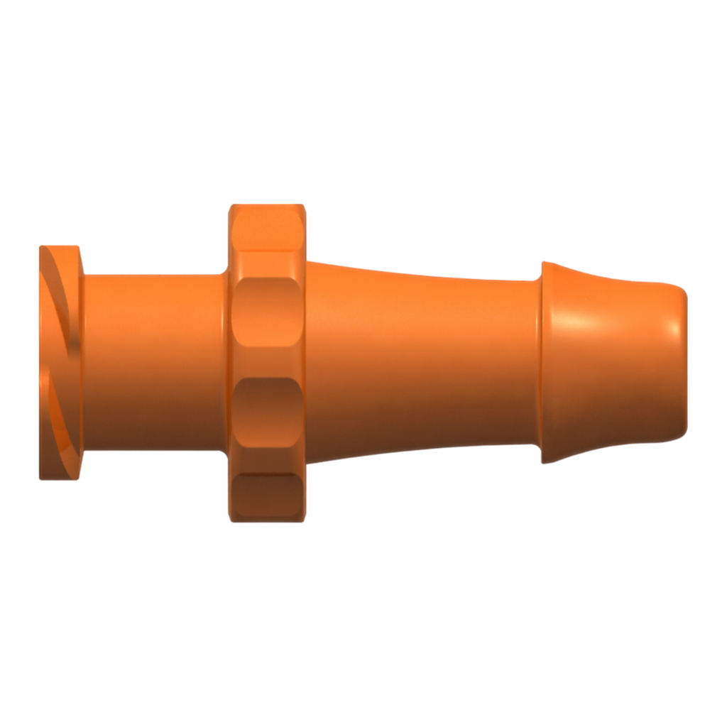 Female Luer Thread Style to 500 Series Barb, 3/16` (4.8 mm) ID Tubing