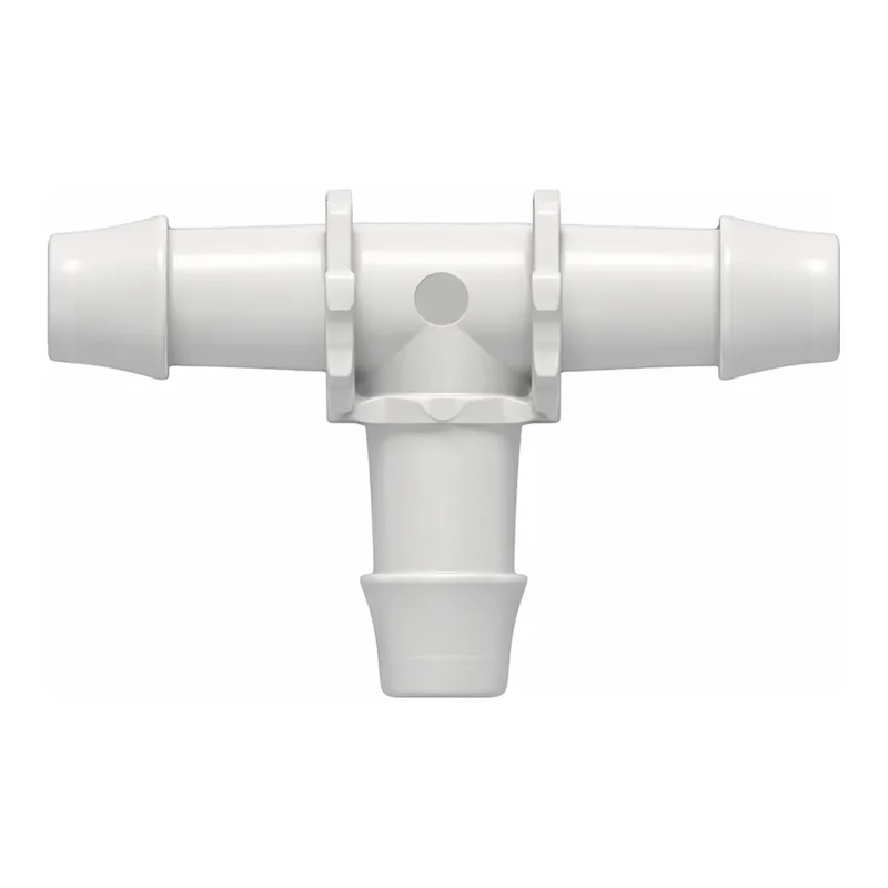 Tee Tube Fitting with 500 Series Barbs, 1.0` (25.4 mm) ID Tubing