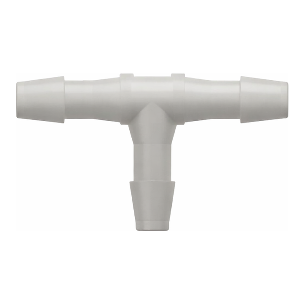 Tee Tube Fitting with 200 Series Barbs, 1/16` (1.6 mm) ID Tubing