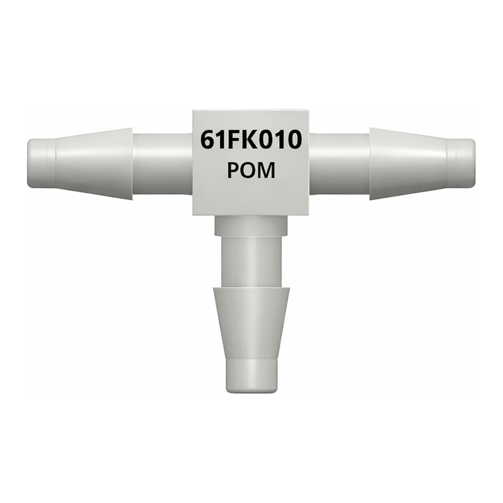 Tee Tube Fitting with Classic Series Barbs, 1/8` (3.2 mm) ID Tubing