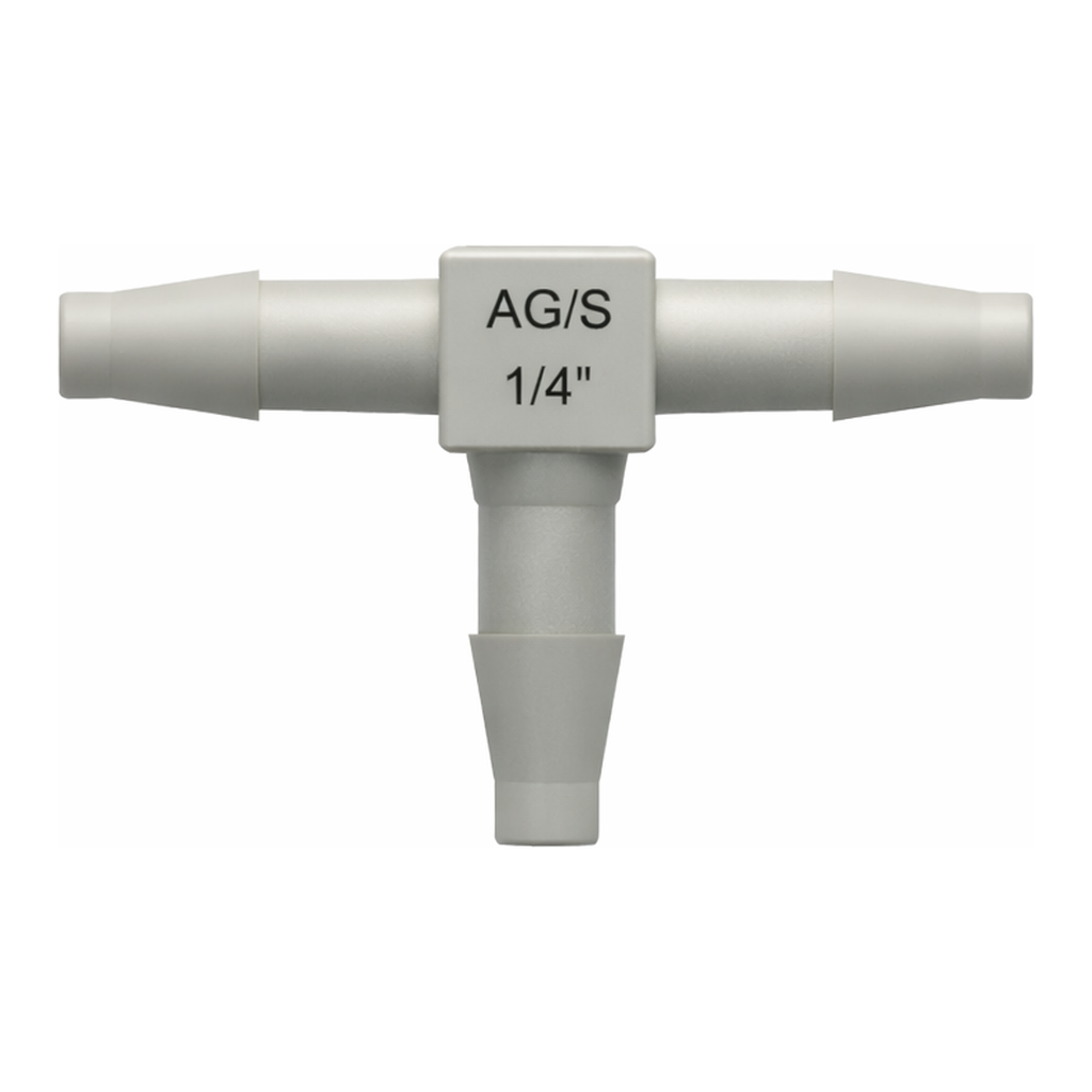 Tee Tube Fitting with Classic Series Barbs, 5/32` (4.0 mm) ID Tubing
