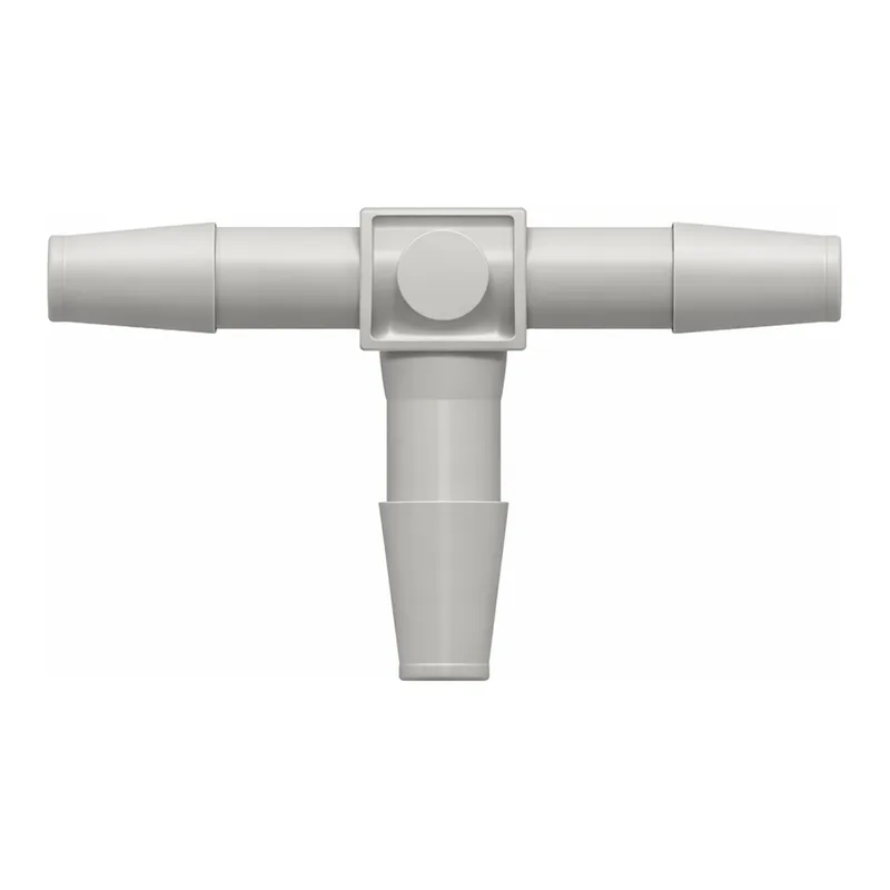 Tee Tube Fitting with Classic Series Barbs, 1/4` (6.4 mm) ID Tubing