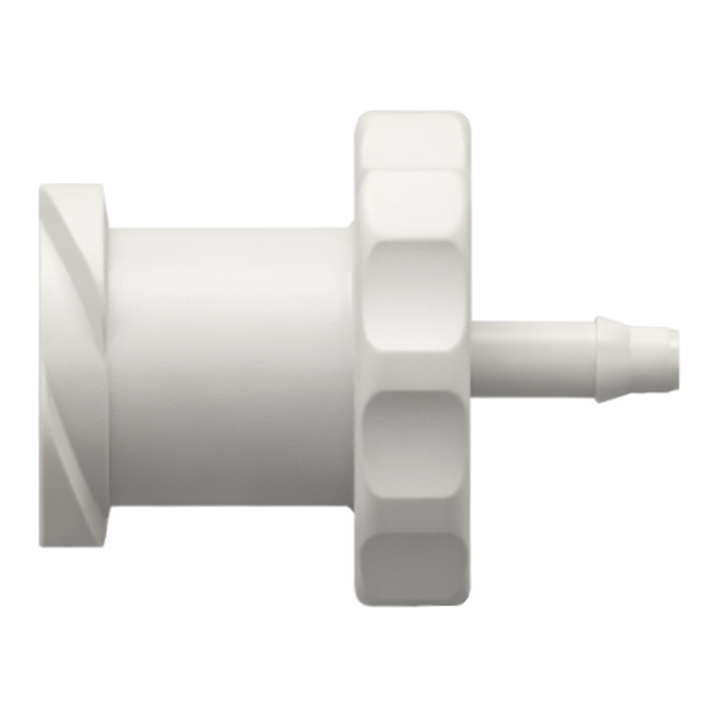 Female Luer Thread Style to 400 Series Barb, 1/16` (1.6 mm) ID Tubing