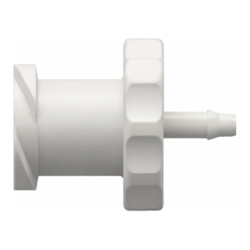 Female Luer Thread Style to 400 Series Barb, 1/16` (1.6 mm) ID Tubing