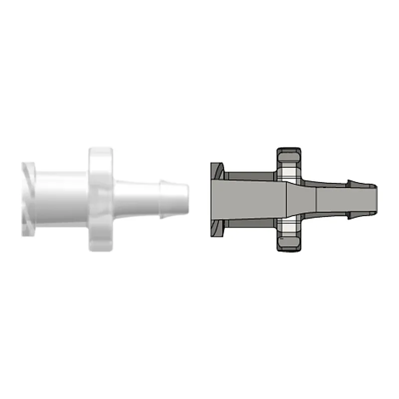 Female Luer Thread Style Smooth Bore to 500 Series Barb, 1/8` (3.2 mm) ID Tubing