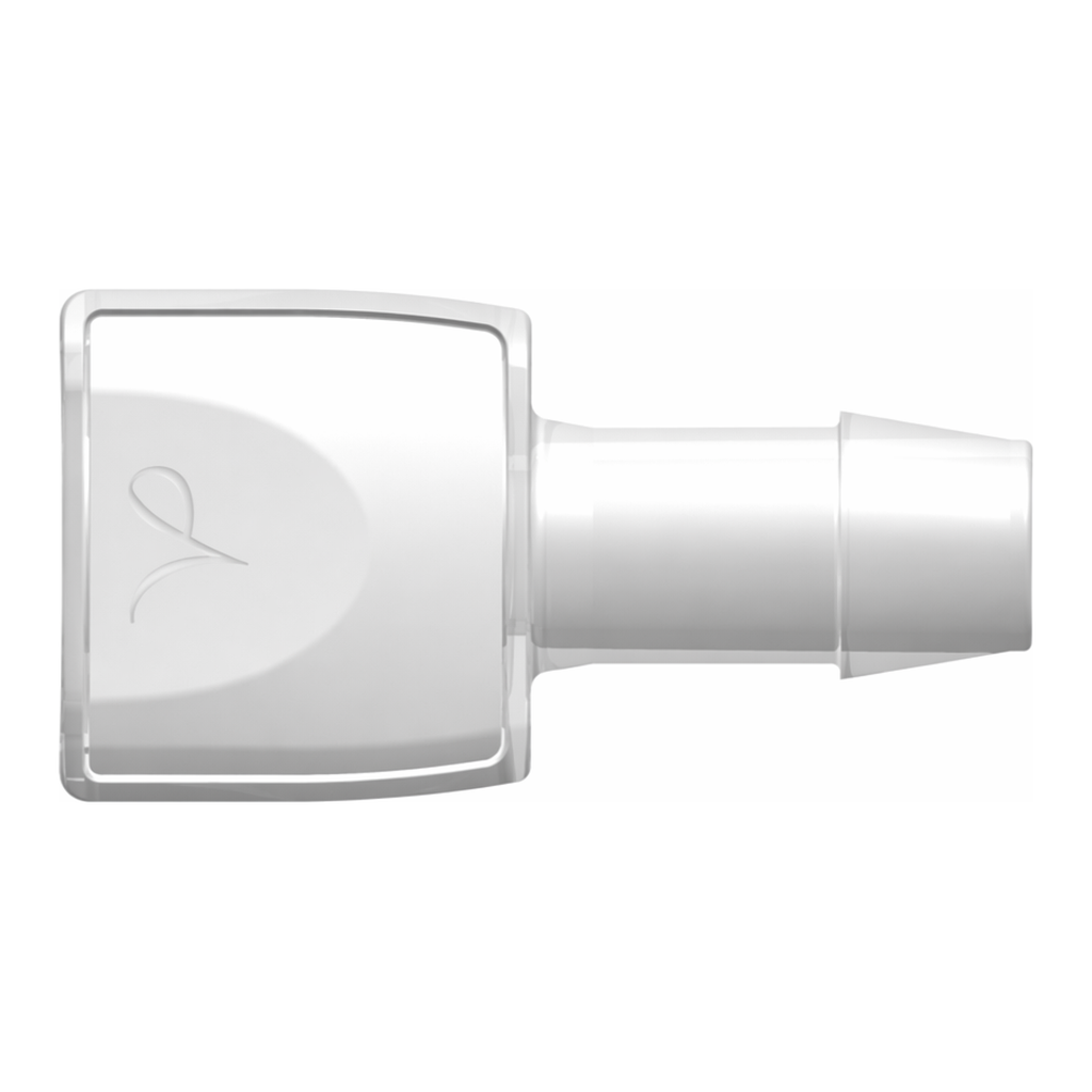RQX Series Female Open Flow Connector, 600 Series Barb, 1/2` (12.7 mm) ID Tubing