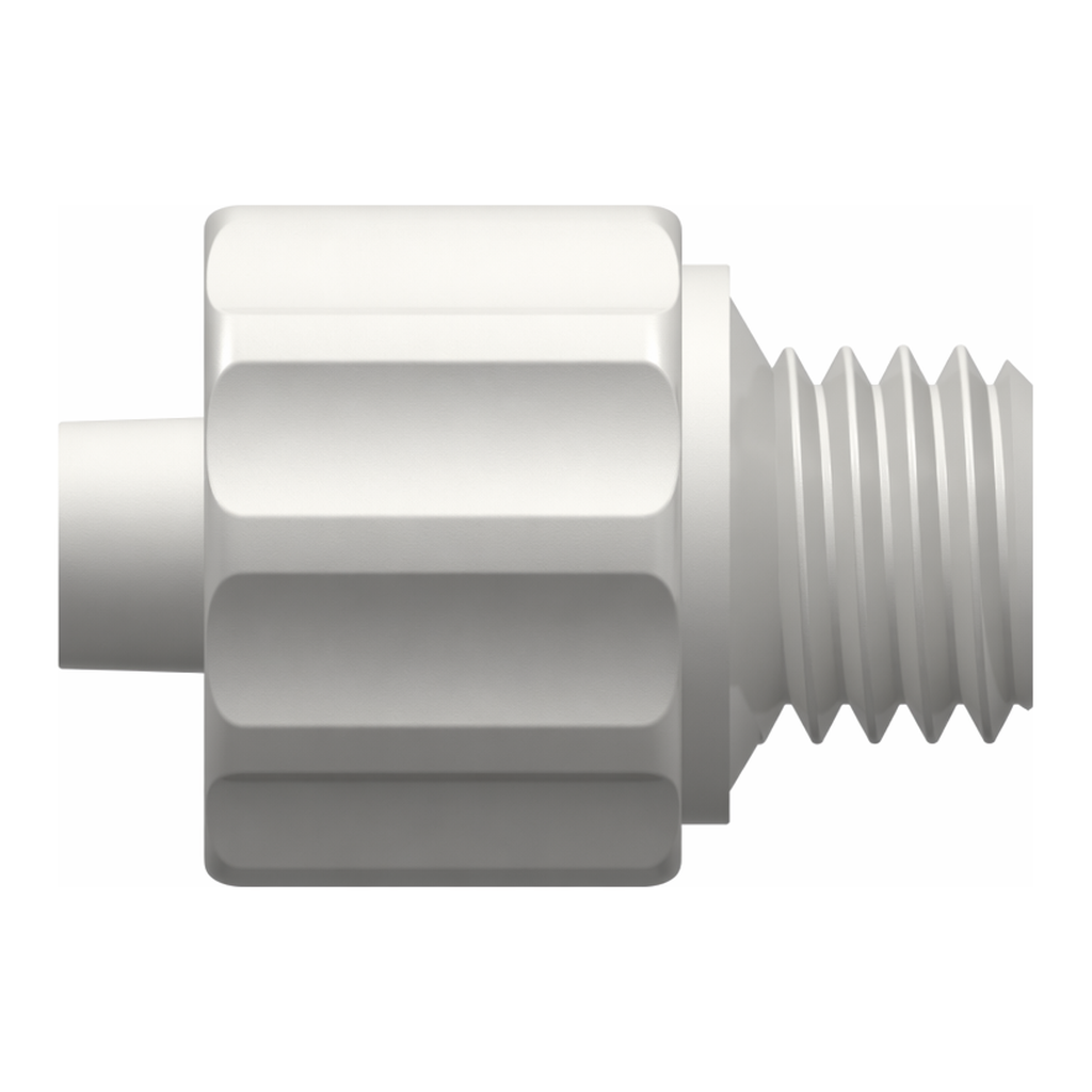 Male Luer Integral Lock Ring to 1/4-28 UNF Thread