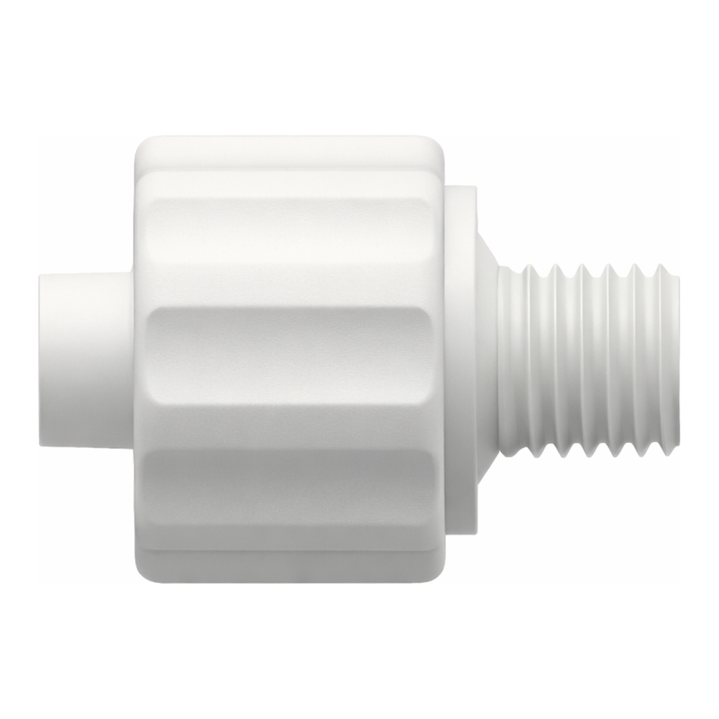 Male Luer Integral Lock Ring to 10-32 Special Tapered Thread