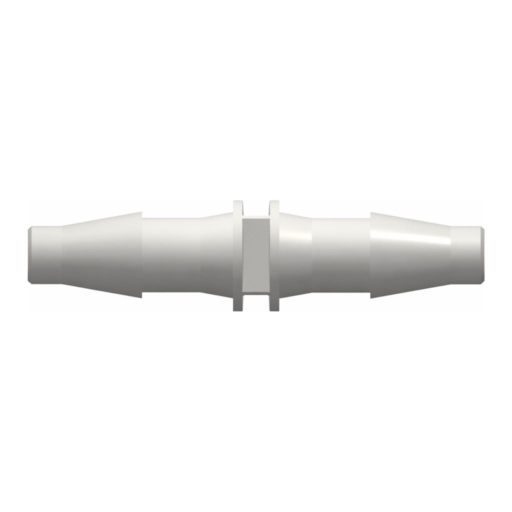 Straight Through Tube Fitting with Classic Series Barbs, 5/32` (4.0 mm) ID Tubing