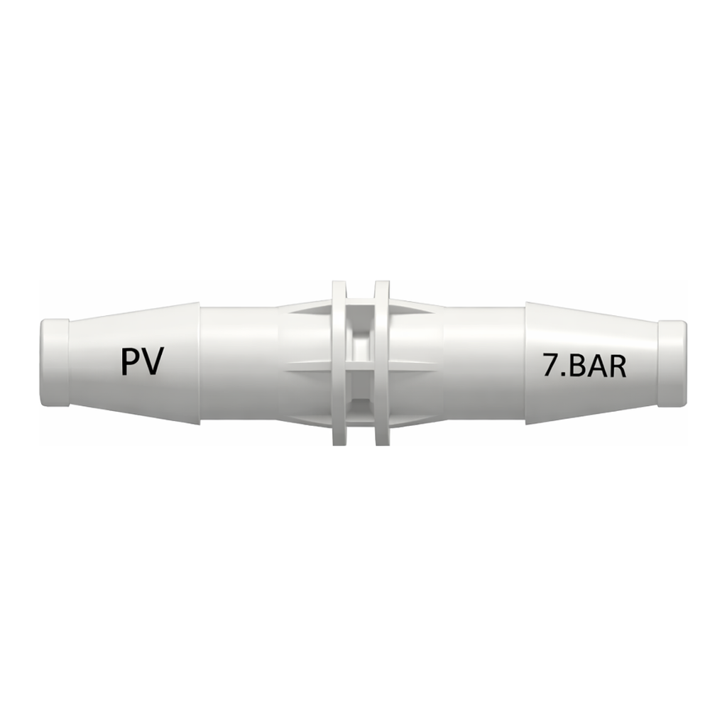 Straight Through Tube Fitting with Classic Series Barbs, 3/16` (4.8 mm) ID Tubing