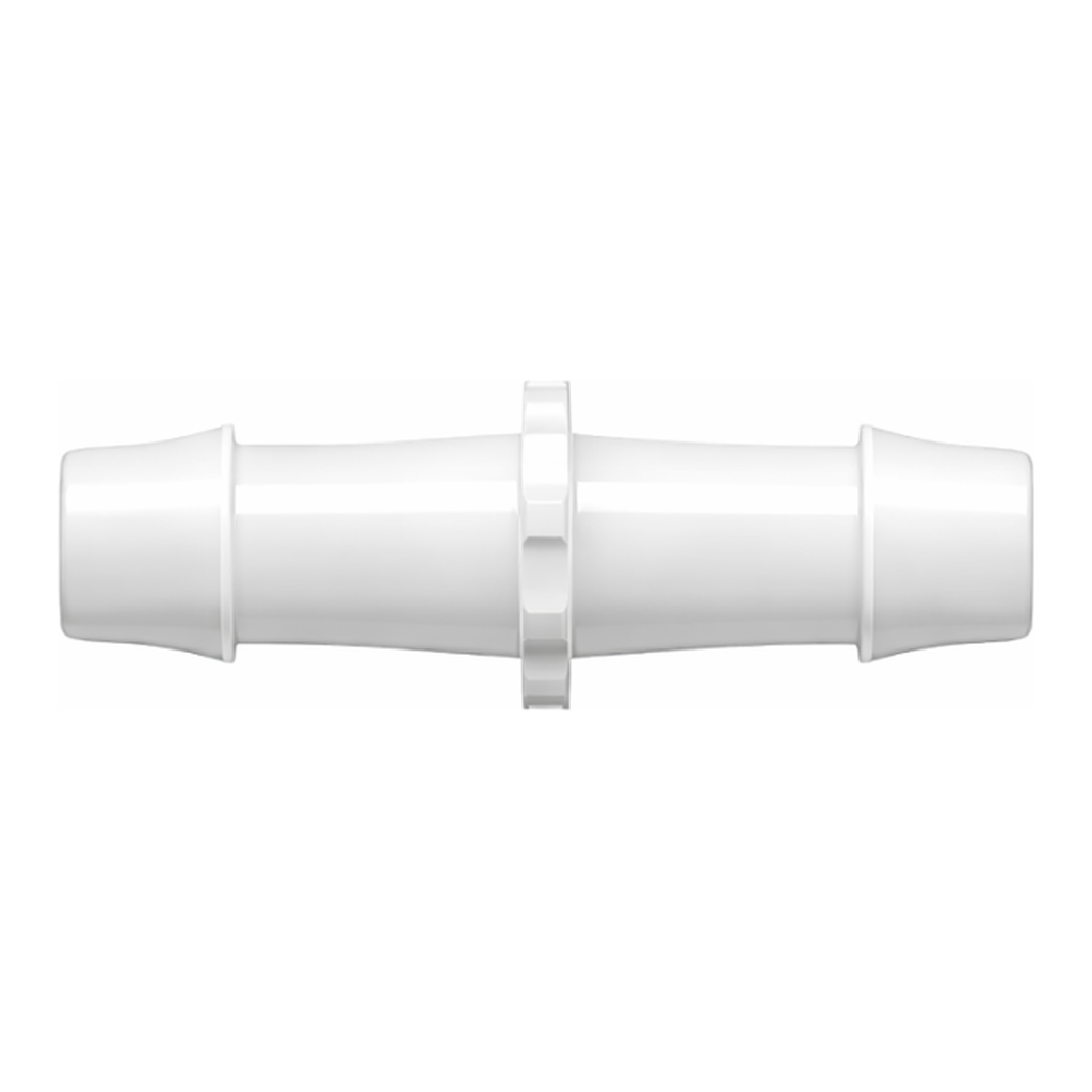 Straight Through Tube Fitting with 500 Series Barbs, 1/2` (12.7 mm) ID Tubing