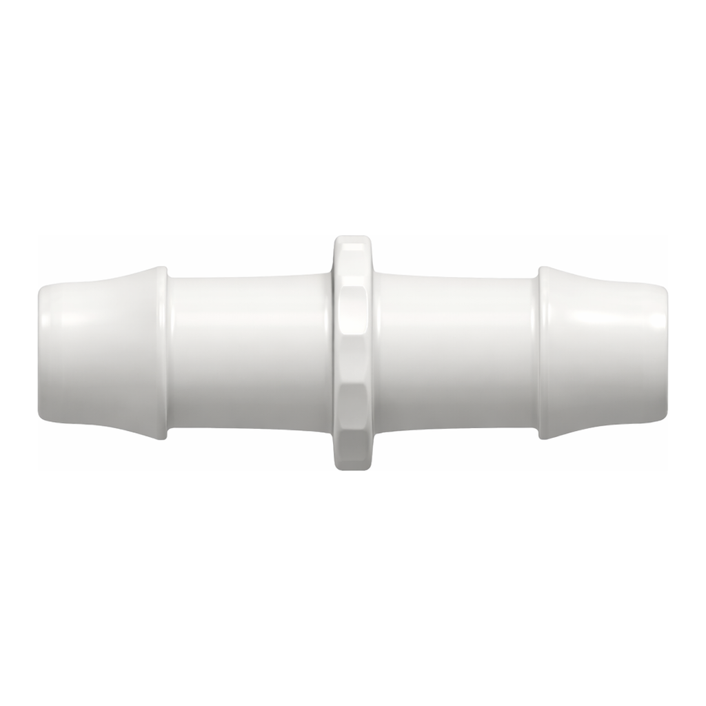 Straight Through Tube Fitting with 500 Series Barbs, 1` (25.4 mm) ID Tubing