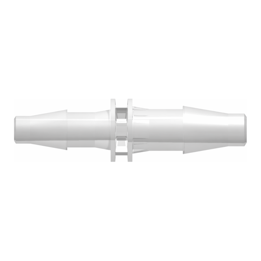 Straight Through Reduction Tube Fitting with Classic Series Barbs, 3/16` (4.8 mm) and 5/32` (4.0 mm) ID Tubing