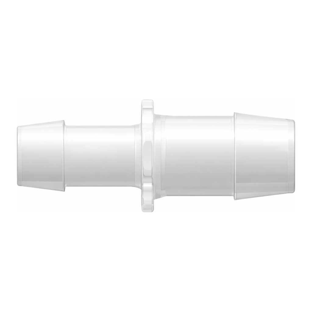 Straight Through Reduction Tube Fitting with 600 Series Barbs, 1` (25.4 mm) and 3/4` (19.0 mm) ID Tubing