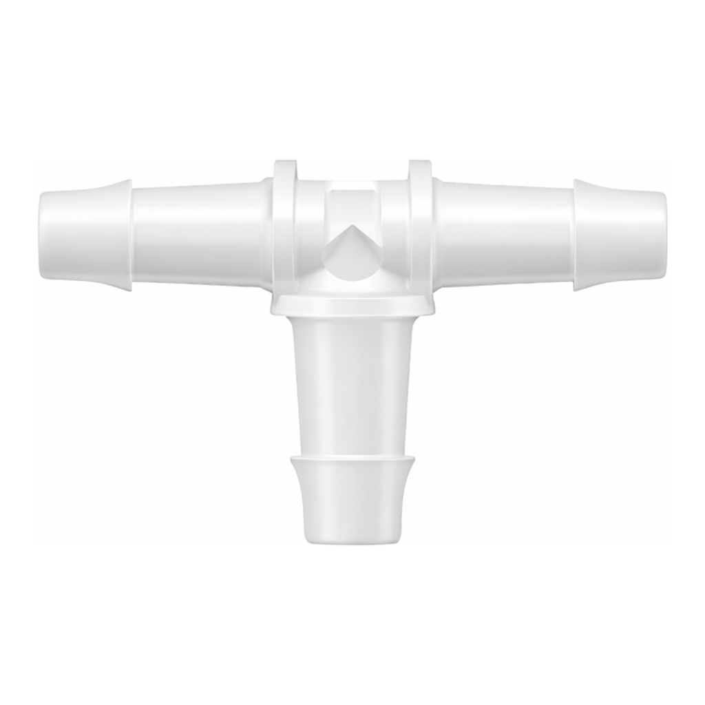 Tee Tube Fitting with 500 Series Barbs, 1/8` (3.2 mm) ID Tubing