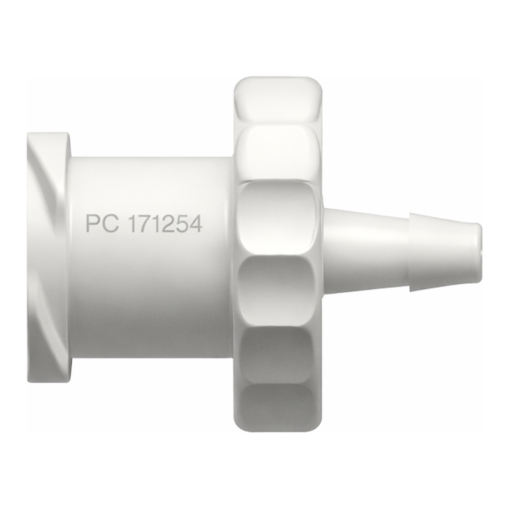 Female Luer Thread Style to 200 Series Barb, 1/16` (1.6 mm) ID Tubing
