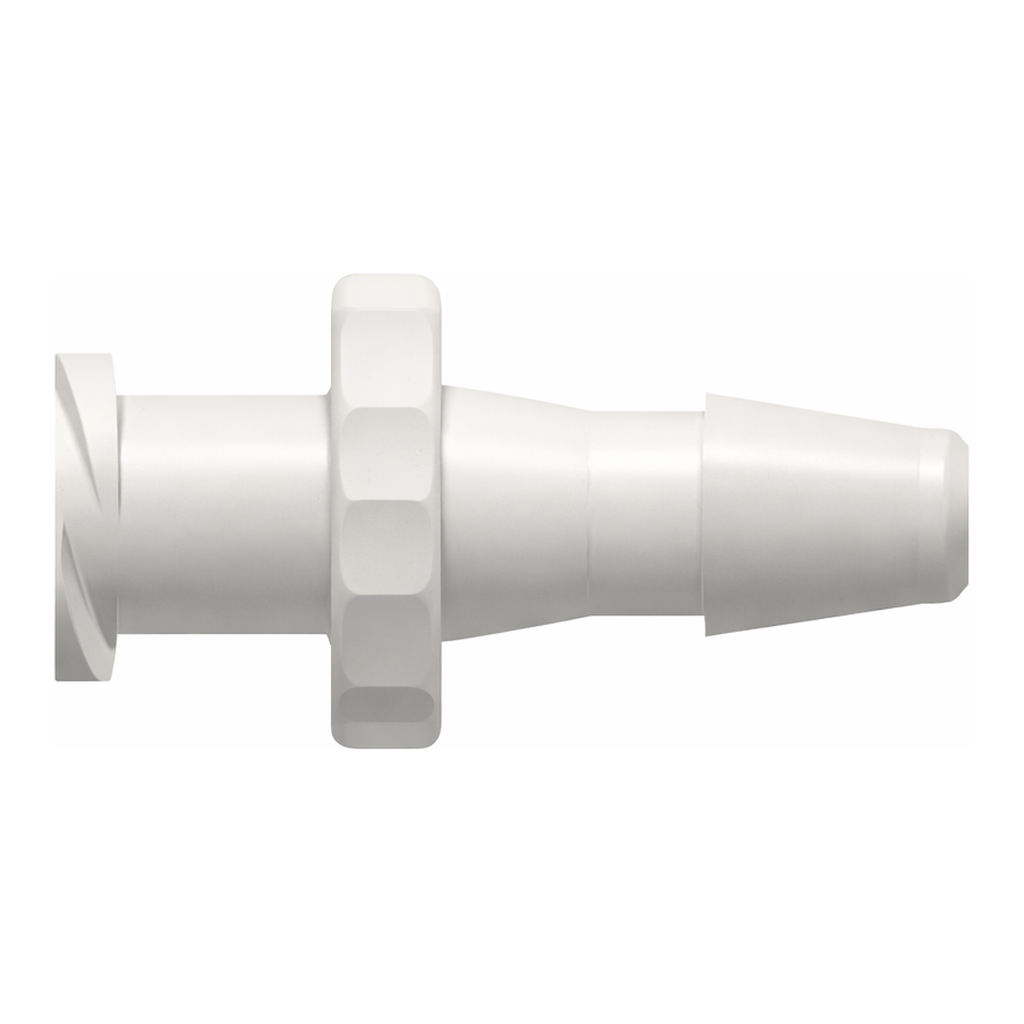 Female Luer Thread Style to 200 Series Barb, 5/32` (4.0 mm) ID Tubing