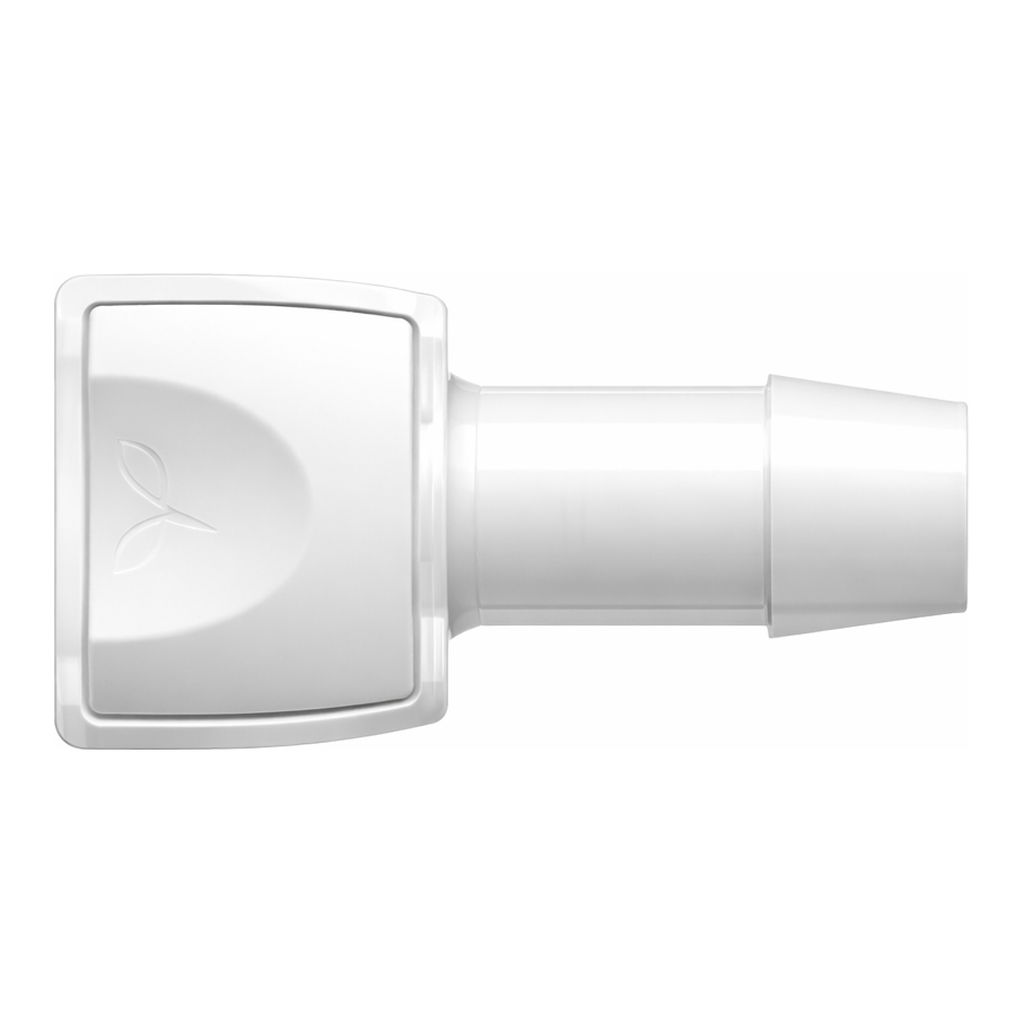 RQC Series Female Open Flow Connector, 600 Series Barb, 3/8` (9.5 mm) ID Tubing
