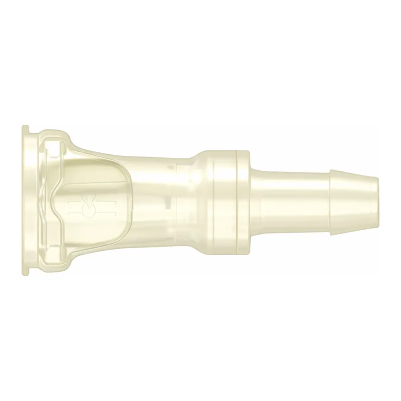 Spaulding Series Aseptic Disconnect Female Valved Connector, 600 Series Barb, 1/2` (12.7 mm) ID Tubing, Animal-Free PolySulfone