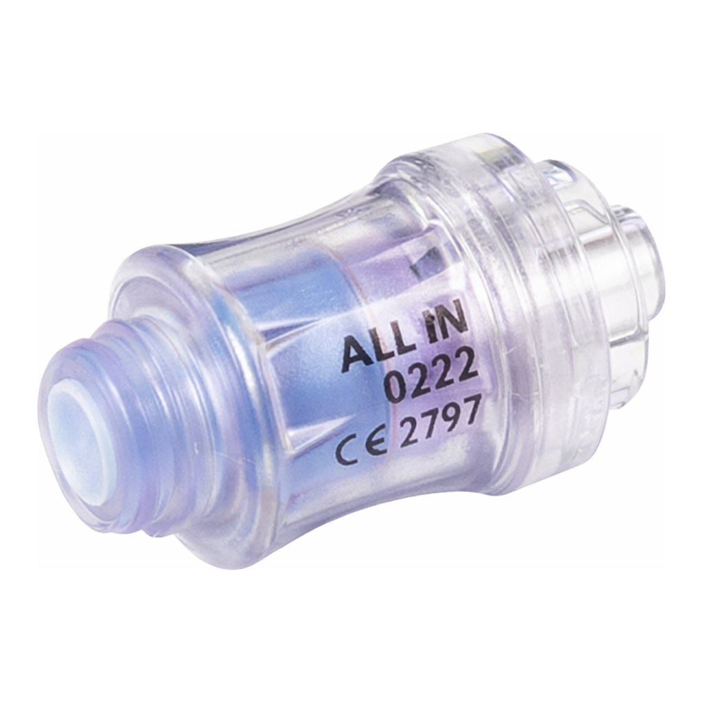 Needlefree Swabable Valve, Swabable Straight, Luer Connection, Clear Copolyester