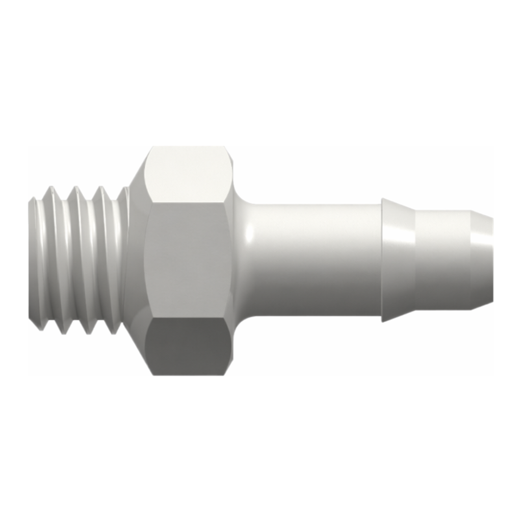 10-32 UNF Thread with 1/4` Hex to 400 Series Barb, 1/8` (3.2 mm) ID Tubing