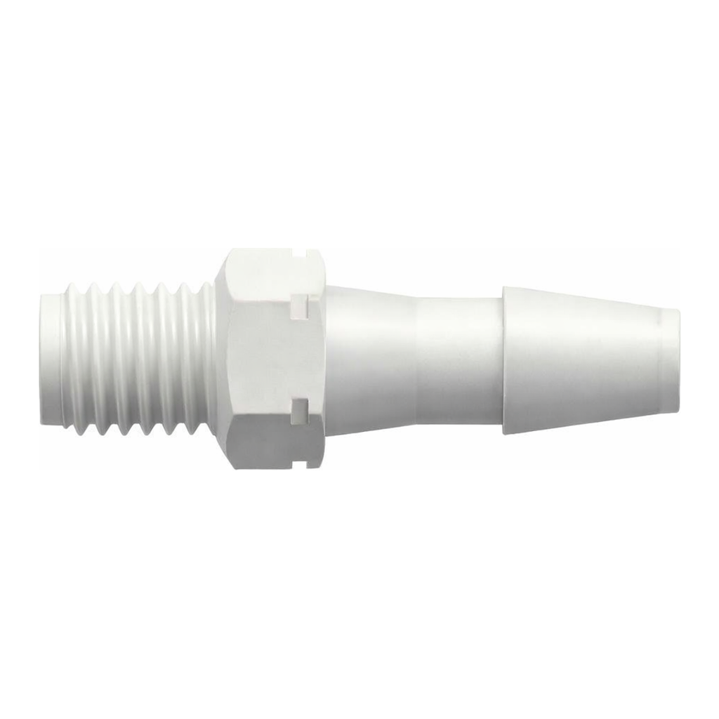 M5x.8 Thread with 1/4` Hex to 200 Series Barb, 1/8` (3.2 mm) ID Tubing