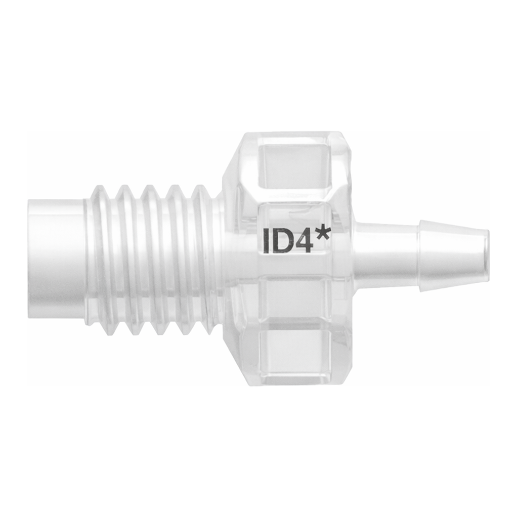 M6x1 Thread with 5/16` Hex to 200 Series Barb, 1/16` (1.6 mm) ID Tubing