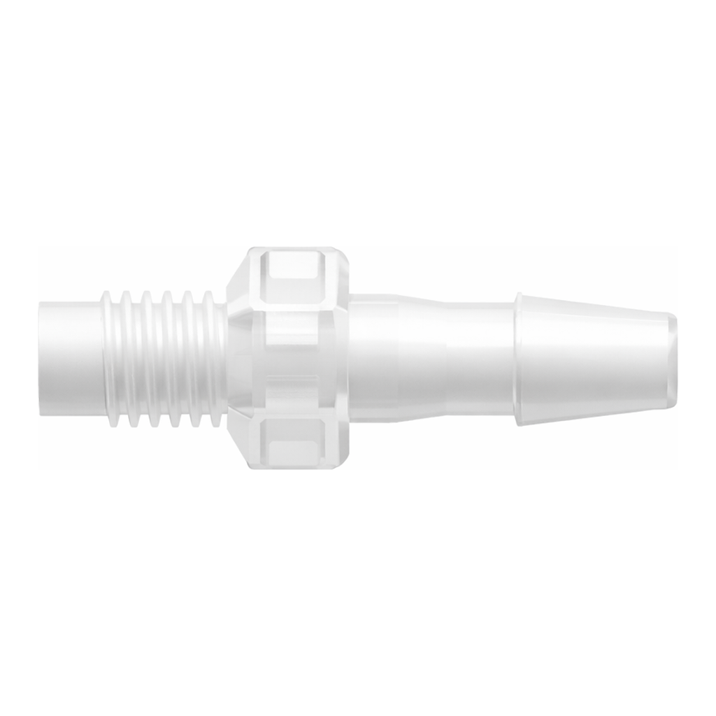 M6x1 Thread with 5/16` Hex to 200 Series Barb, 5/32` (4.0 mm) ID Tubing
