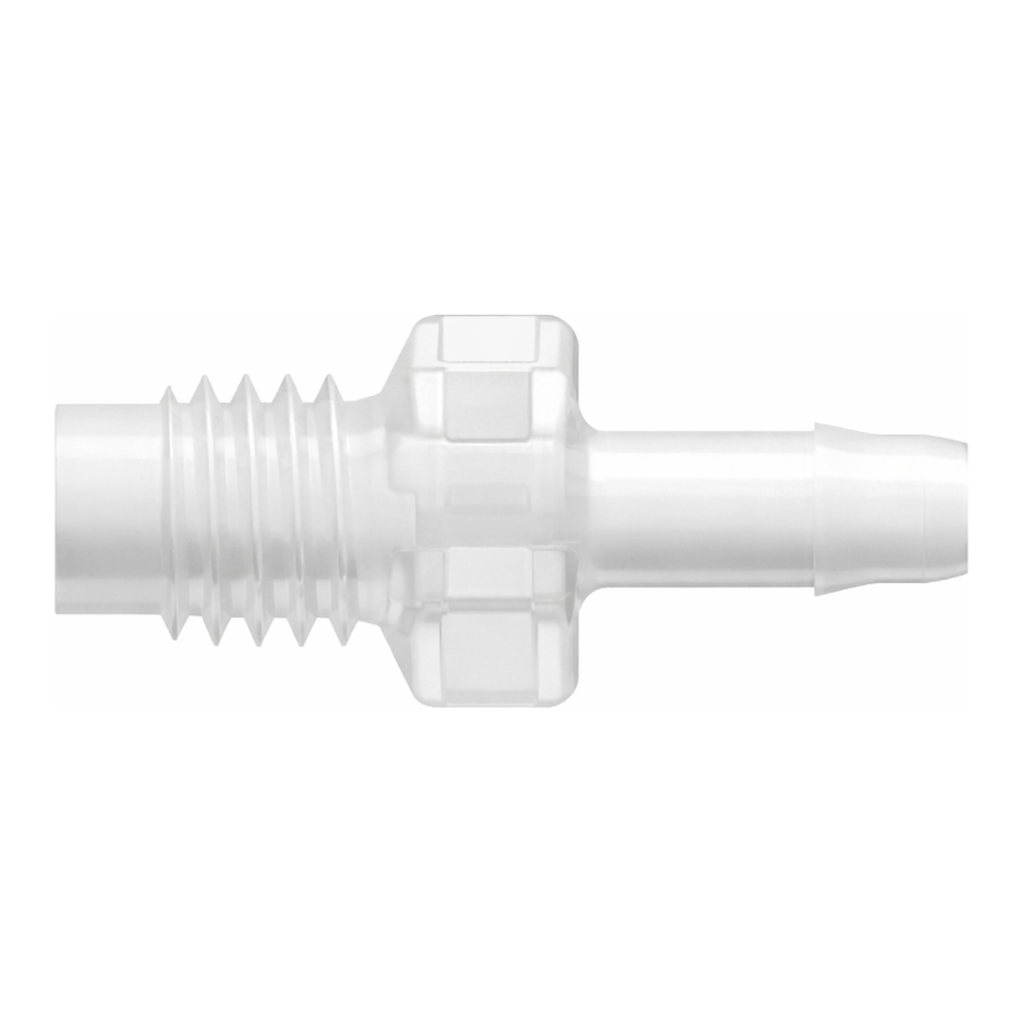 M6x1 Thread with 5/16` Hex to 400 Series Barb, 1/8` (3.2 mm) ID Tubing