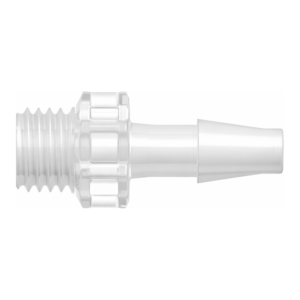 1/4-28 UNF Thread with 5/16` Hex to Classic Series Barb, 1/8` (3.2 mm) ID Tubing