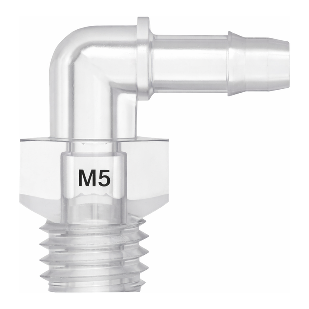 10-32 UNF To 3/32` Tube Elbow With Custom Thread Orientation
