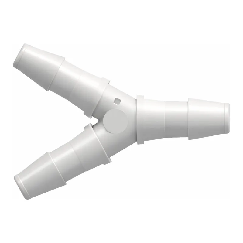 Y Tube Fitting with 200 Series Barbs, 5/32` (4.0 mm) ID Tubing