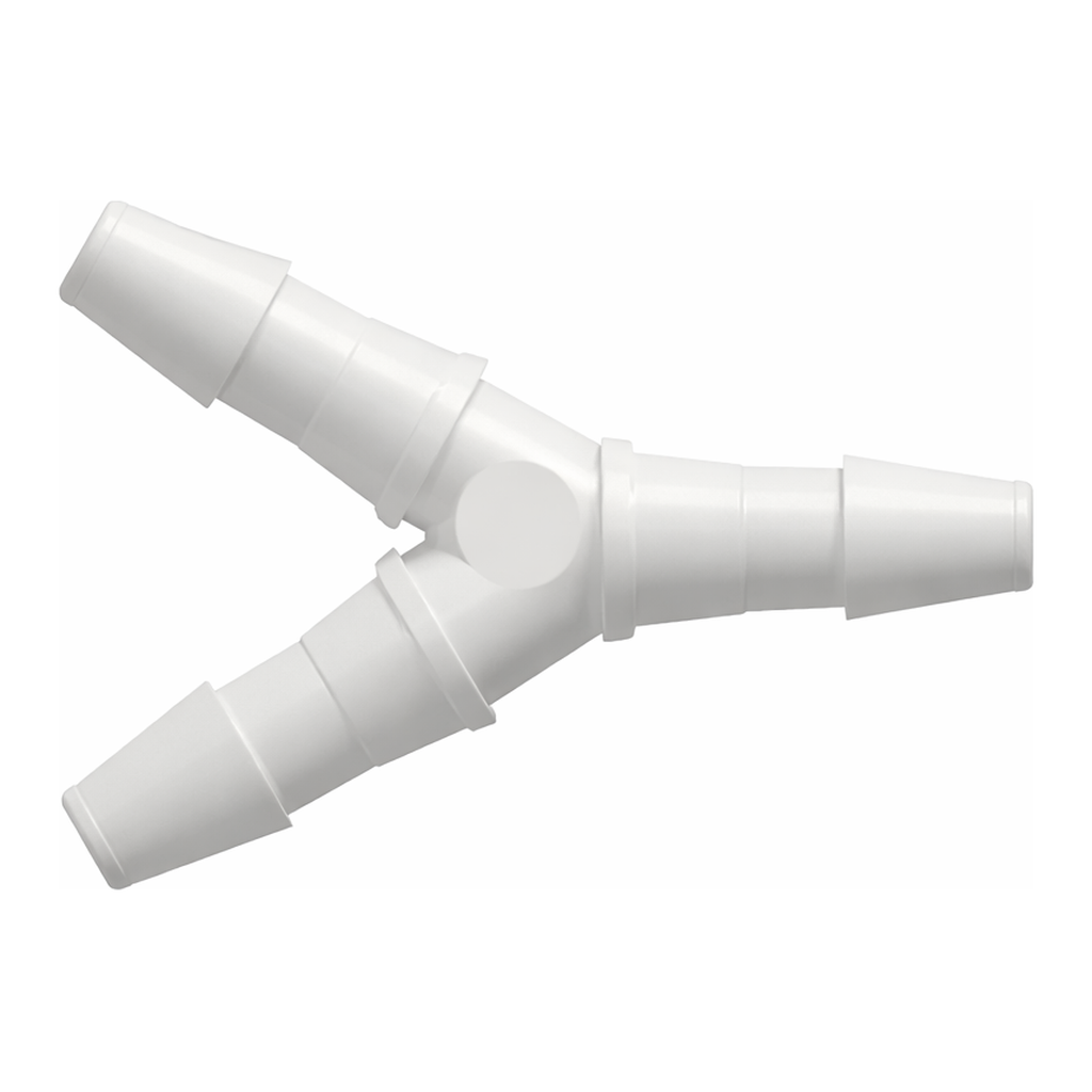 Y Tube Fitting with 200 Series Barbs, 3/16` (4.8 mm) ID Tubing