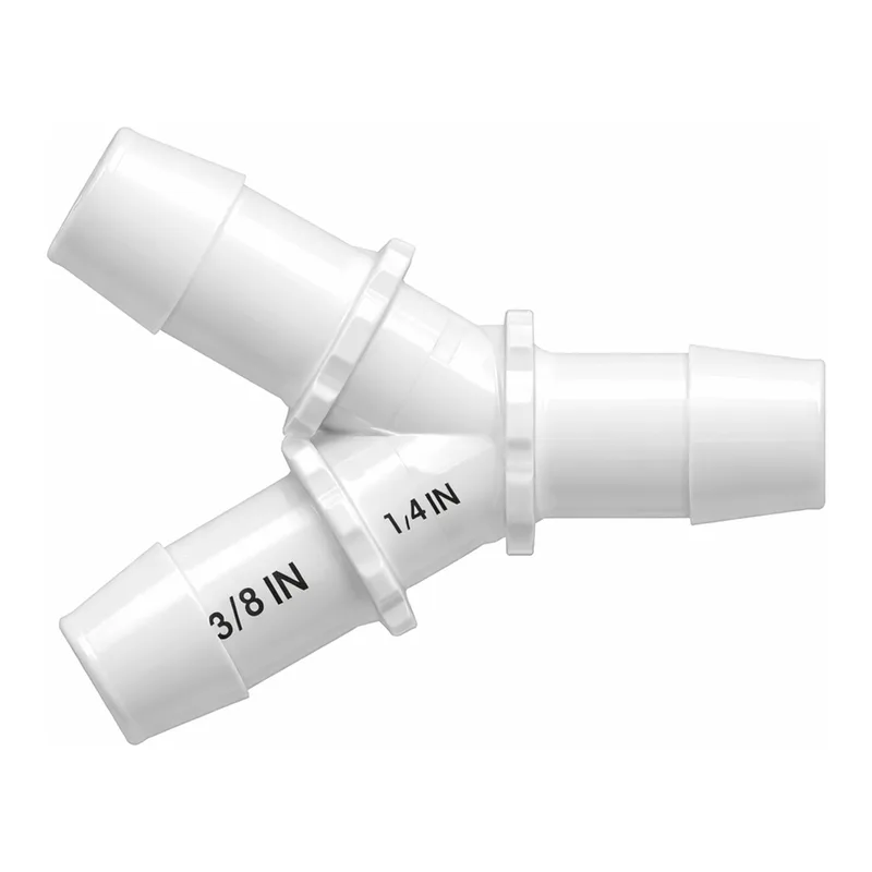 Y Connector with 600 Series Barbs, 1` (25.4 mm) ID Tubing