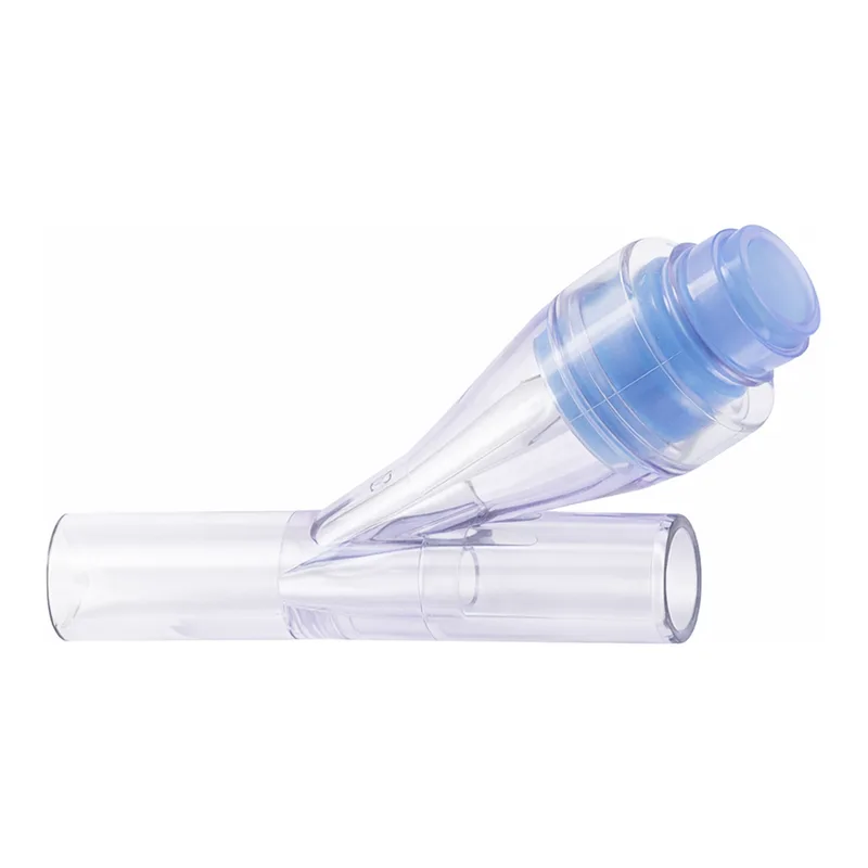 Needlefree Swabable Valve Female Luer Y Port to 4.01mm Tube Sockets