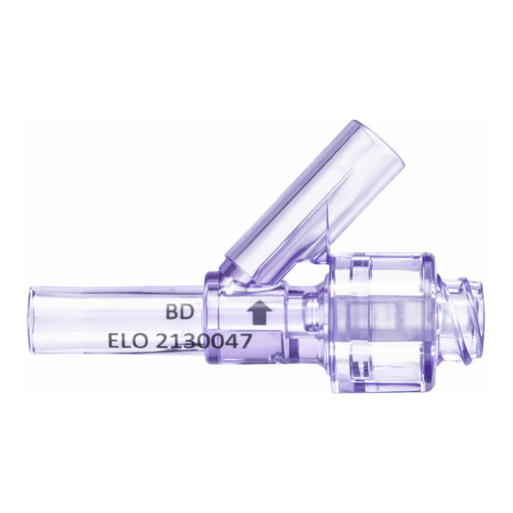 Swabable `Y` Valve, Female Luer Y Port to 4.2 mm Bondable Sockets