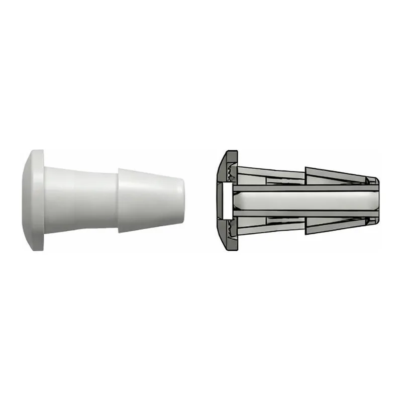 Press-In Plug with 200 Series Barb, 1/8` (3.2 mm) ID Tubing