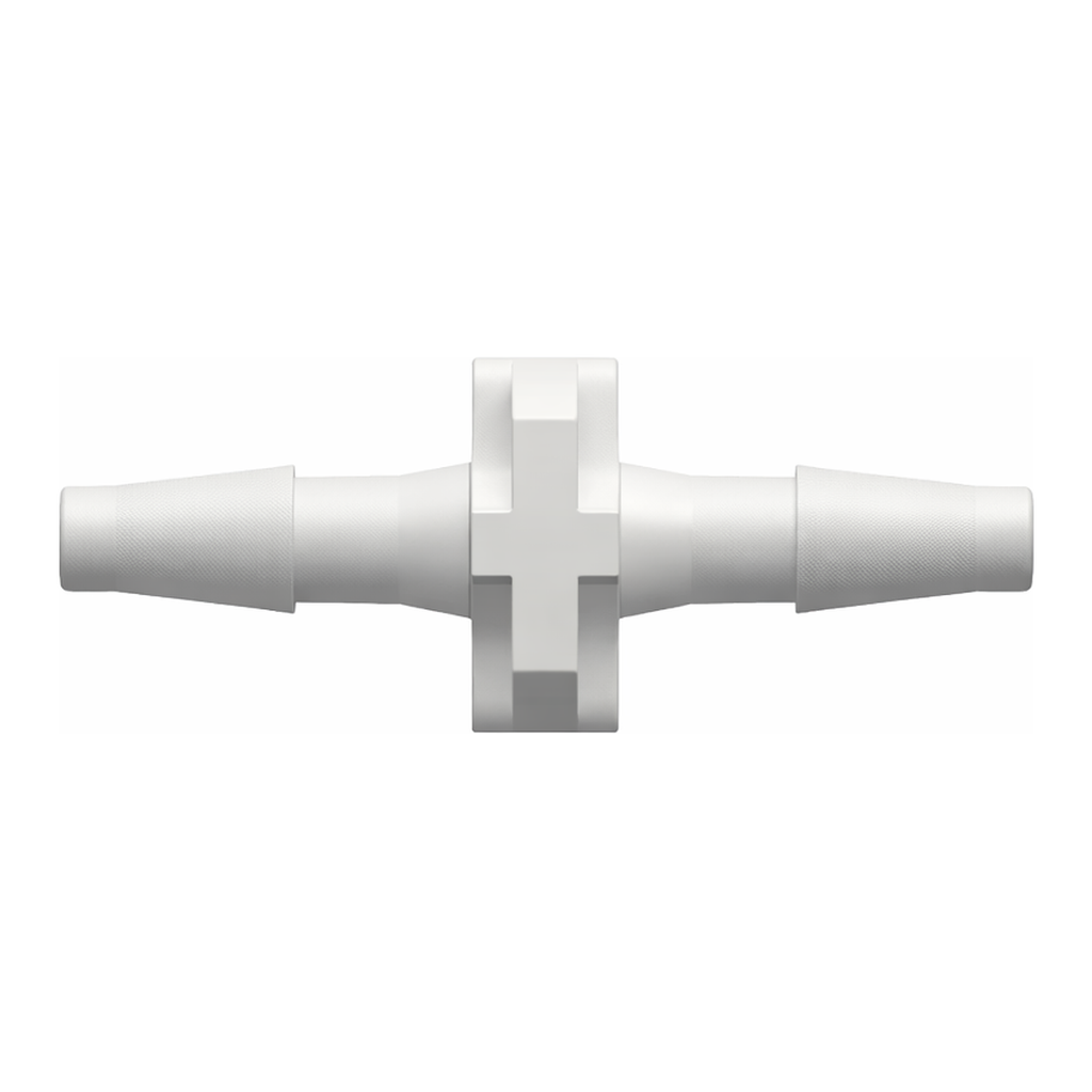 Straight Through Tube Fitting with Classic Series Barbs, 1/16` (1.6 mm) ID Tubing