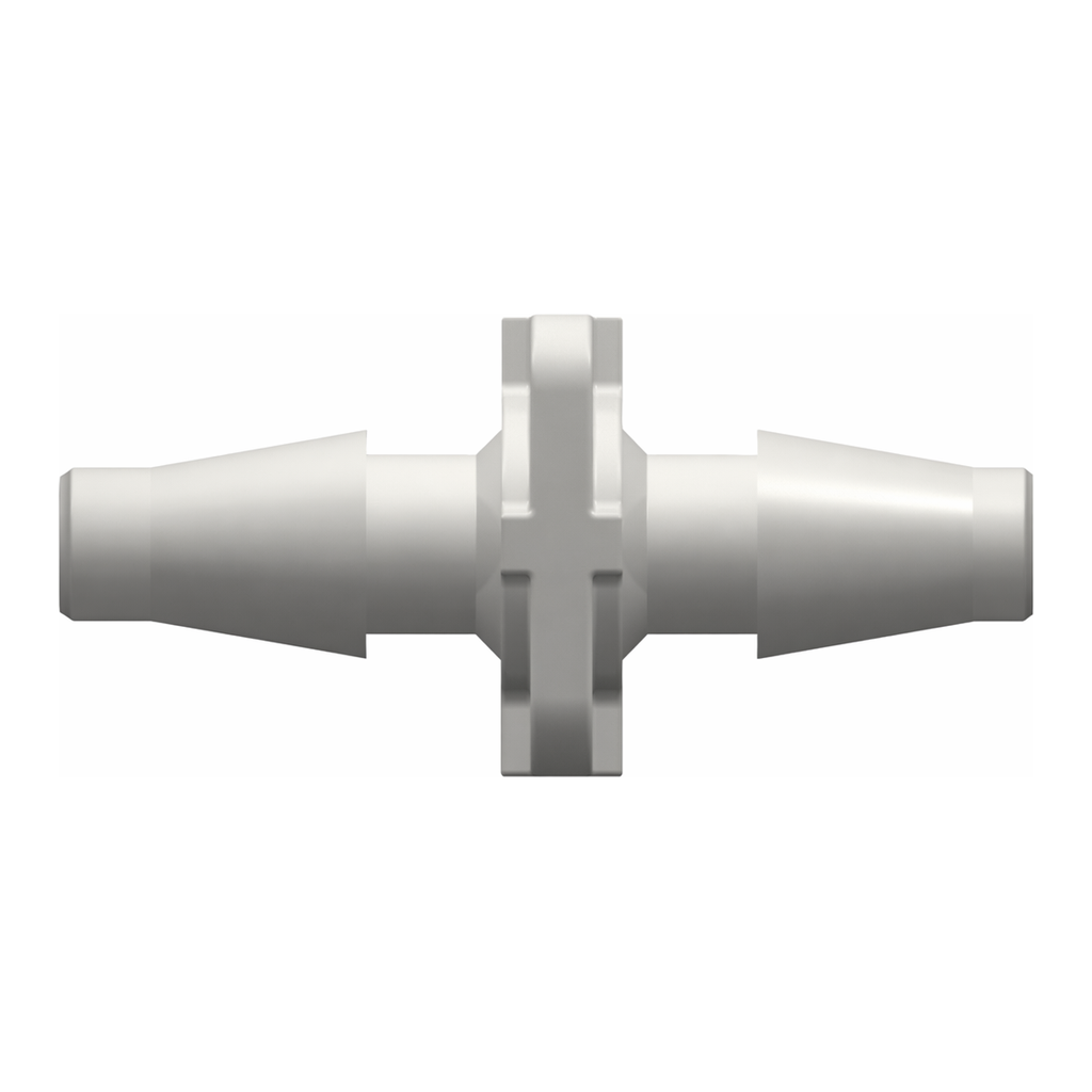 Straight Through Tube Fitting with Classic Series Barbs, 1/8` (3.2 mm) ID Tubing