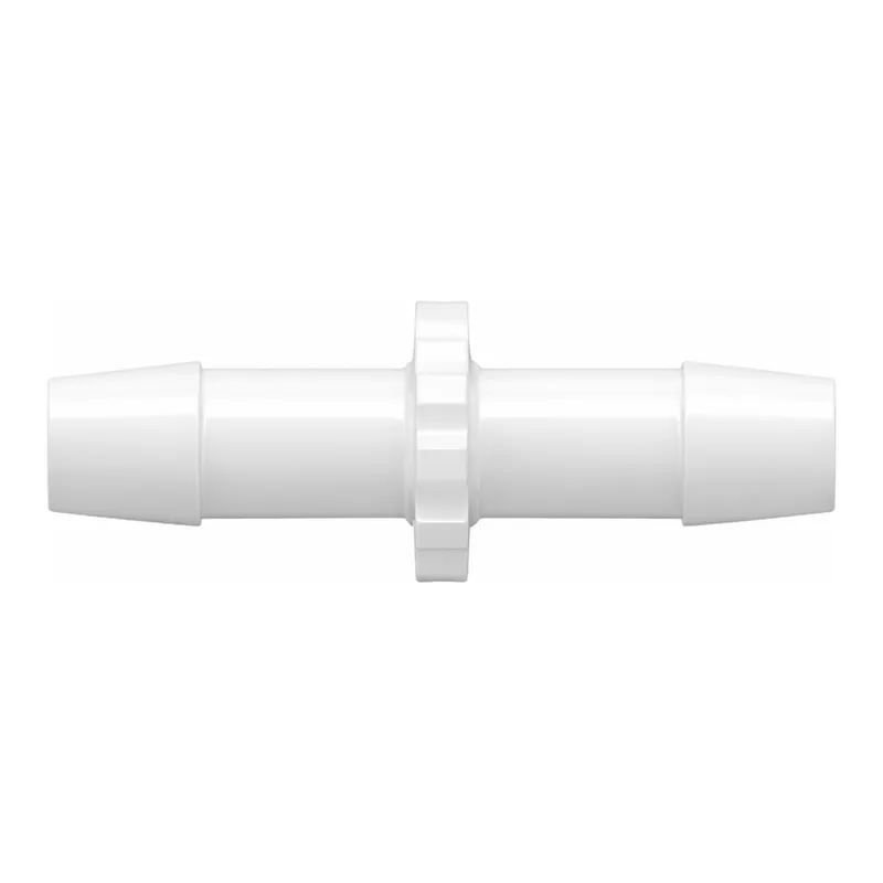 Straight Through Tube Fitting with 600 Series Barbs, 3/8` (9.5 mm) ID Tubing