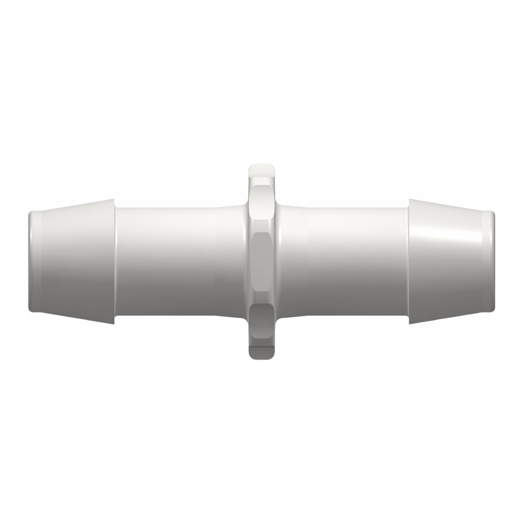 Straight Through Tube Fitting with 600 Series Barbs, 5/8` (16.0 mm) ID Tubing