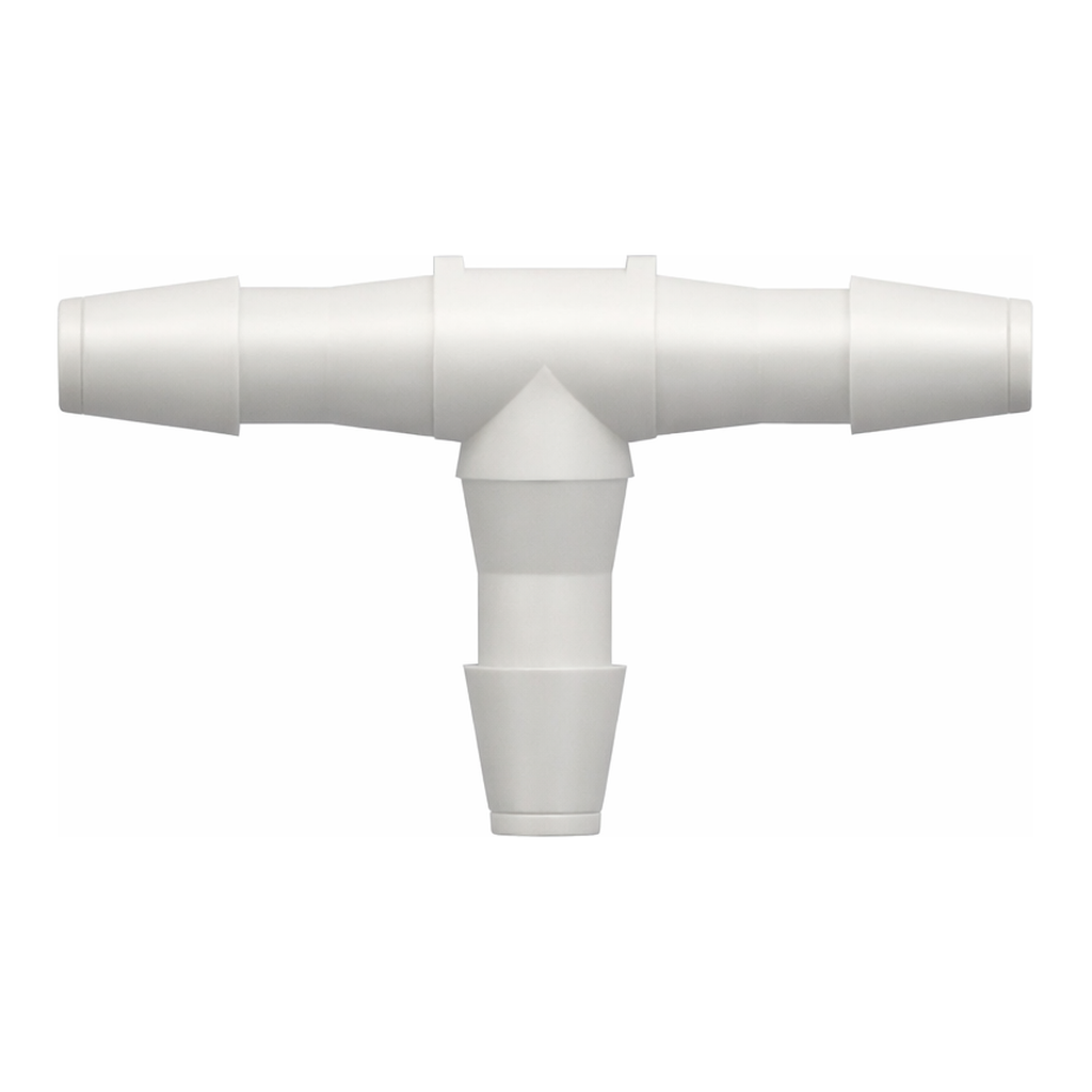 Tee Tube Fitting with 200 Series Barbs, 3/32` (2.4 mm) ID Tubing