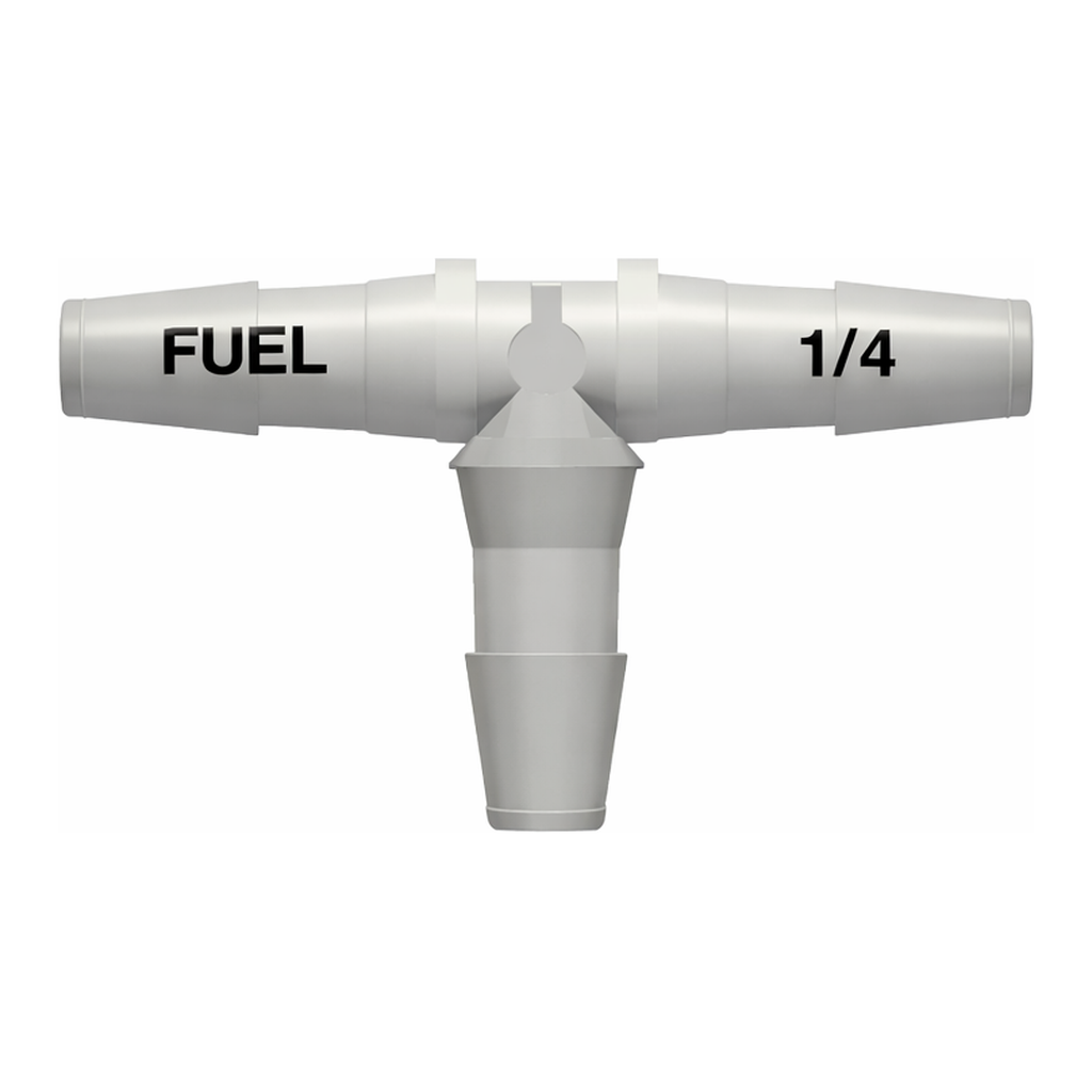 Tee Tube Fitting with 200 Series Barbs, 3/16` (4.8 mm) ID Tubing