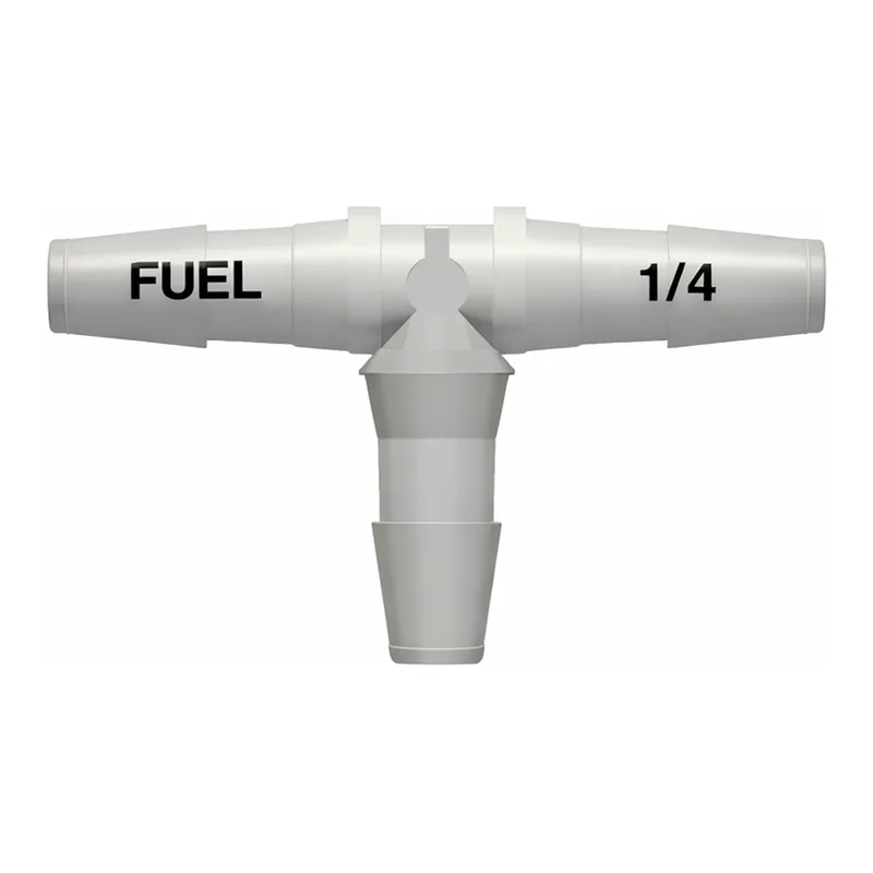 Tee Tube Fitting with 200 Series Barbs, 3/16` (4.8 mm) ID Tubing