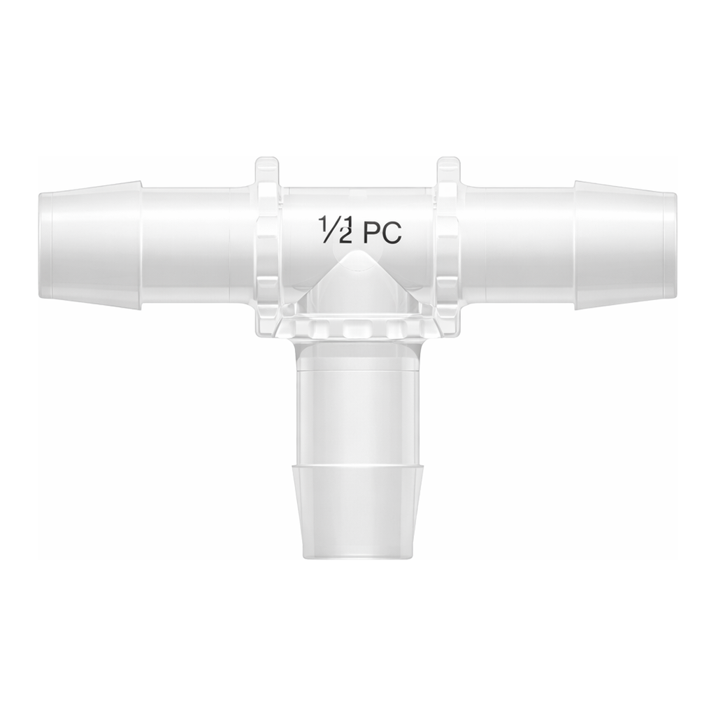 Tee Tube Fitting with 600 Series Barbs, 1` (25.4 mm) ID Tubing