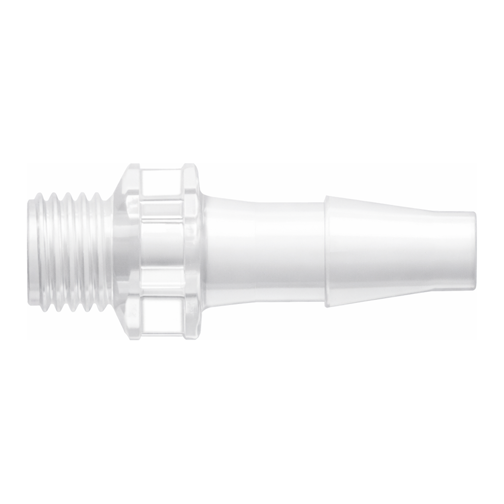 1/4-28 UNF Thread with 5/16` Hex to Classic Series Barb, 5/32` (4.0 mm) ID Tubing